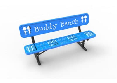 Blue buddy bench
