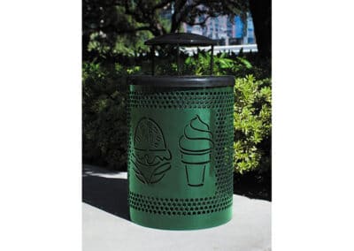 Trash Receptacle with Custom Lettering ultrasite