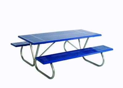 blue bolt through picnic table