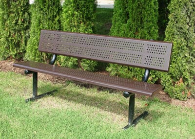standard bench with back