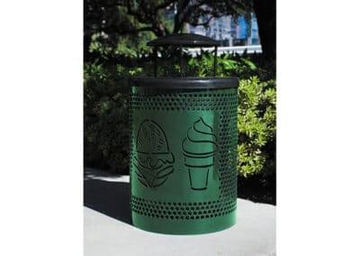 Trash Receptacle with Custom Lettering ultrasite